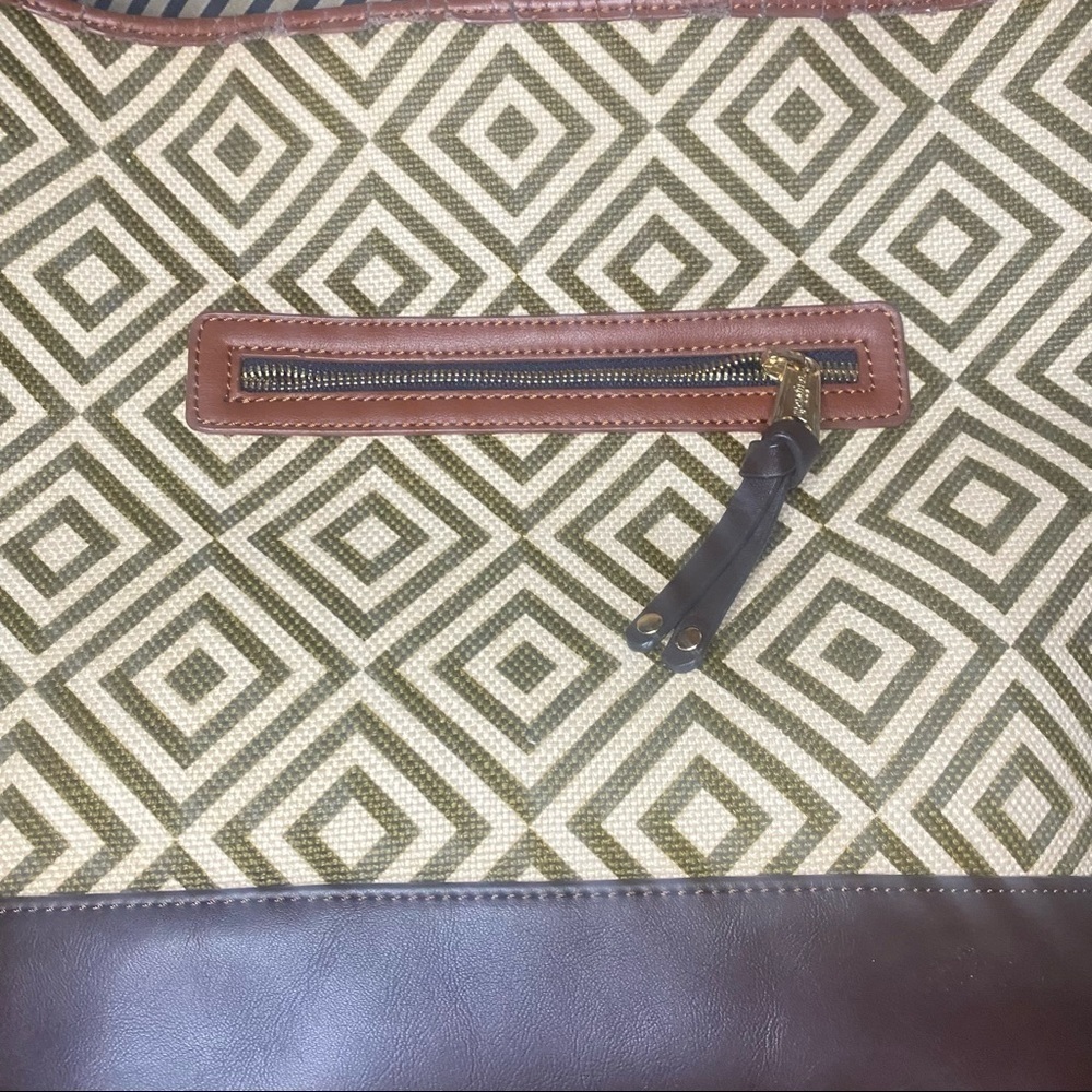 Spartina 449 Yemassee Trail Pocket Hobo natural linen & genuine leather Bag - Picture 12 of 16